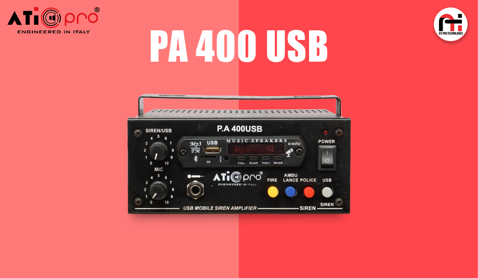 PA Amplifier 40 Watt Model PA 400 USB