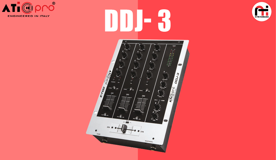 DJ Mixer 3 Channel Model DDJ3